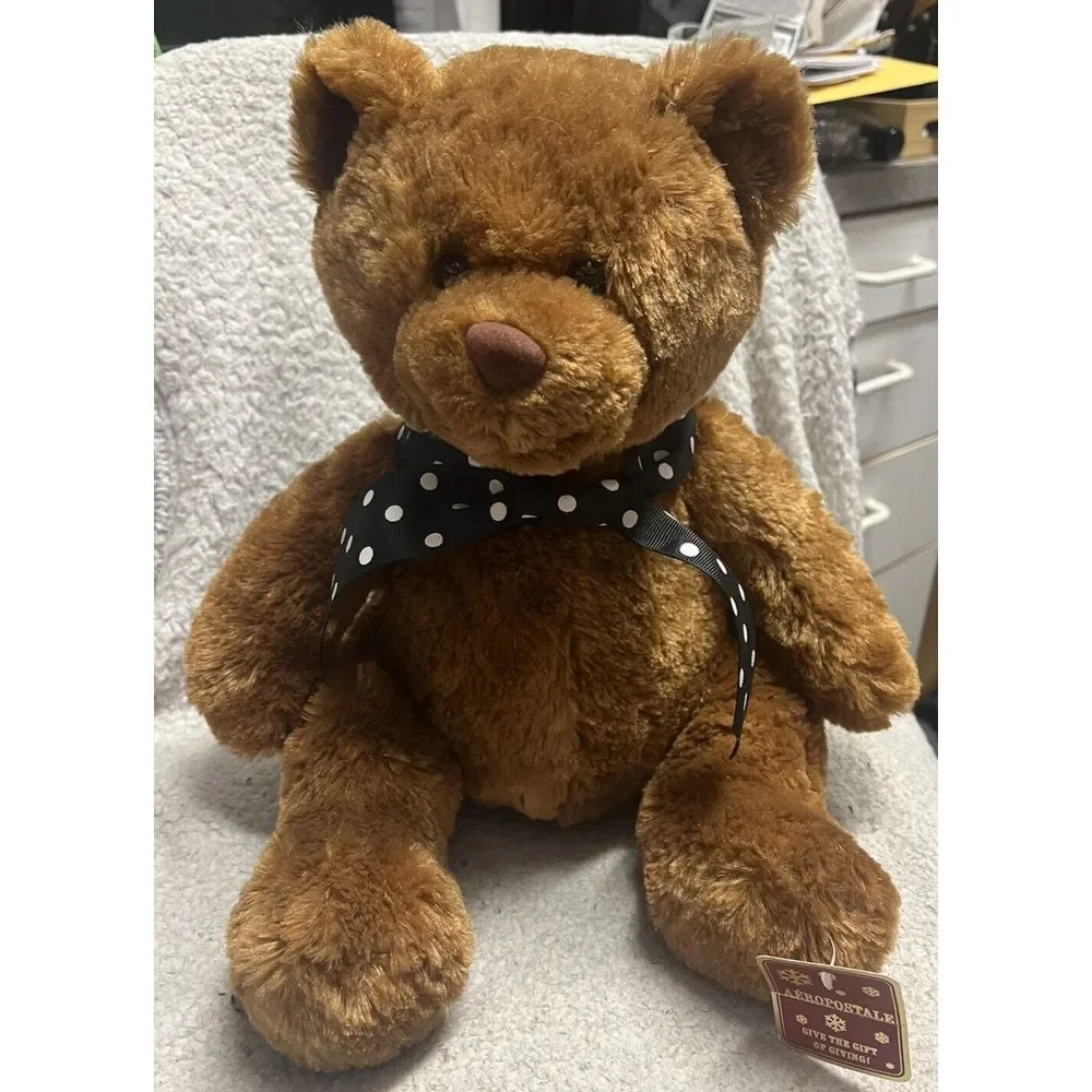 AEROPOSTALE Brown Teddy Bear 2007 Stuffed Animal Plush Pre-Owned Still has Tag